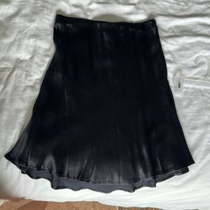 H&M Black Satin Skirt